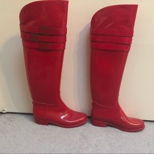 Calvin Klein knee high rain boots size S.